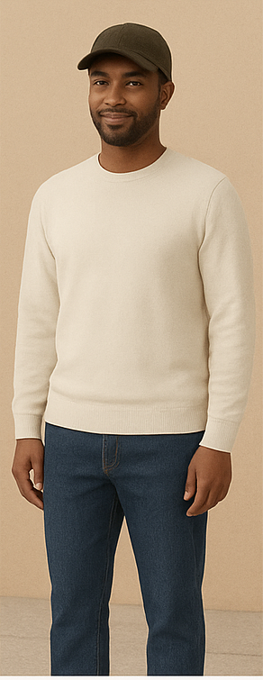 Man mannequin in cap and casual outfit